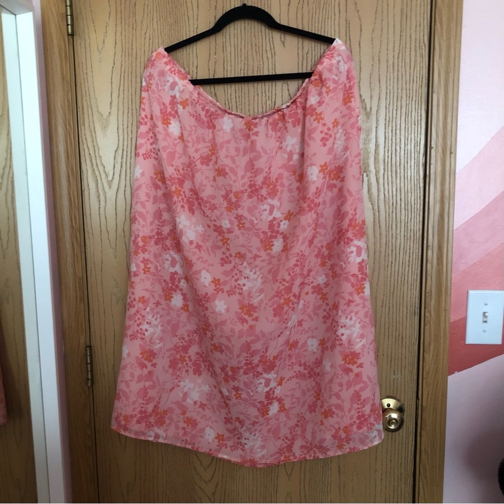 Pink Floral Midi Skirt Laura Scott Size 22W